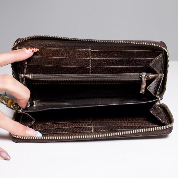 Gucci Bamboo GG Canvas Zippy Organizer Wallet Beige - Picture 8 of 10
